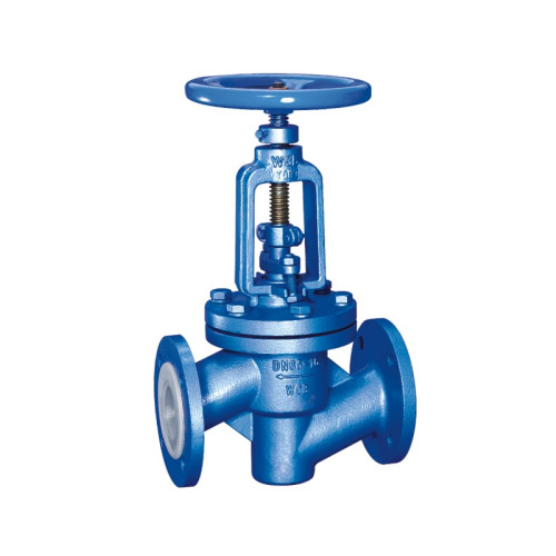 Fluorine-lining gate valve