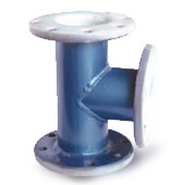 Steel lining PTFE tee joint